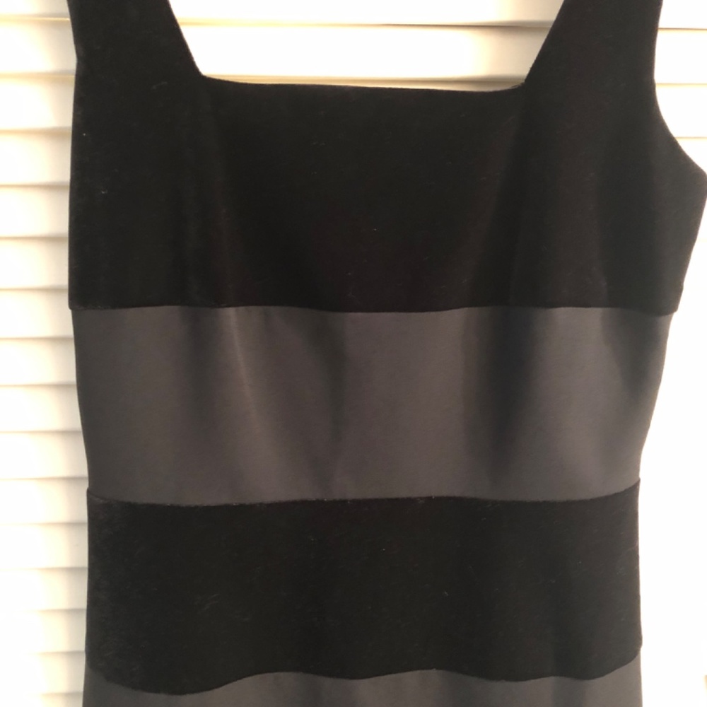 Laundry Black Velvet Two Tone Tank Dress Size 6 - Picture 3 of 11